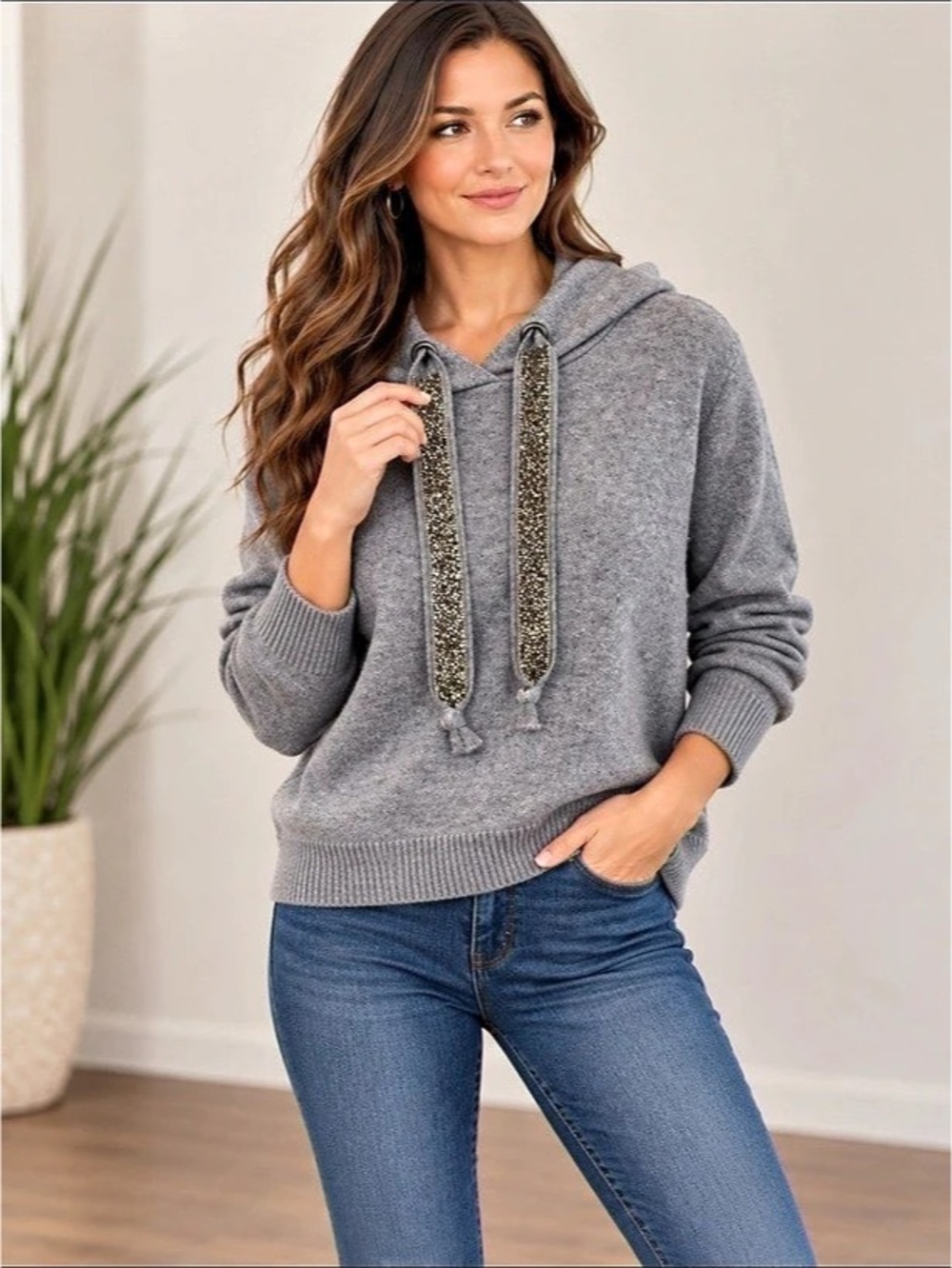 Zara Knit Hoodie Gray, Size large
Elevated loungewear, casual Chic, sporty glam